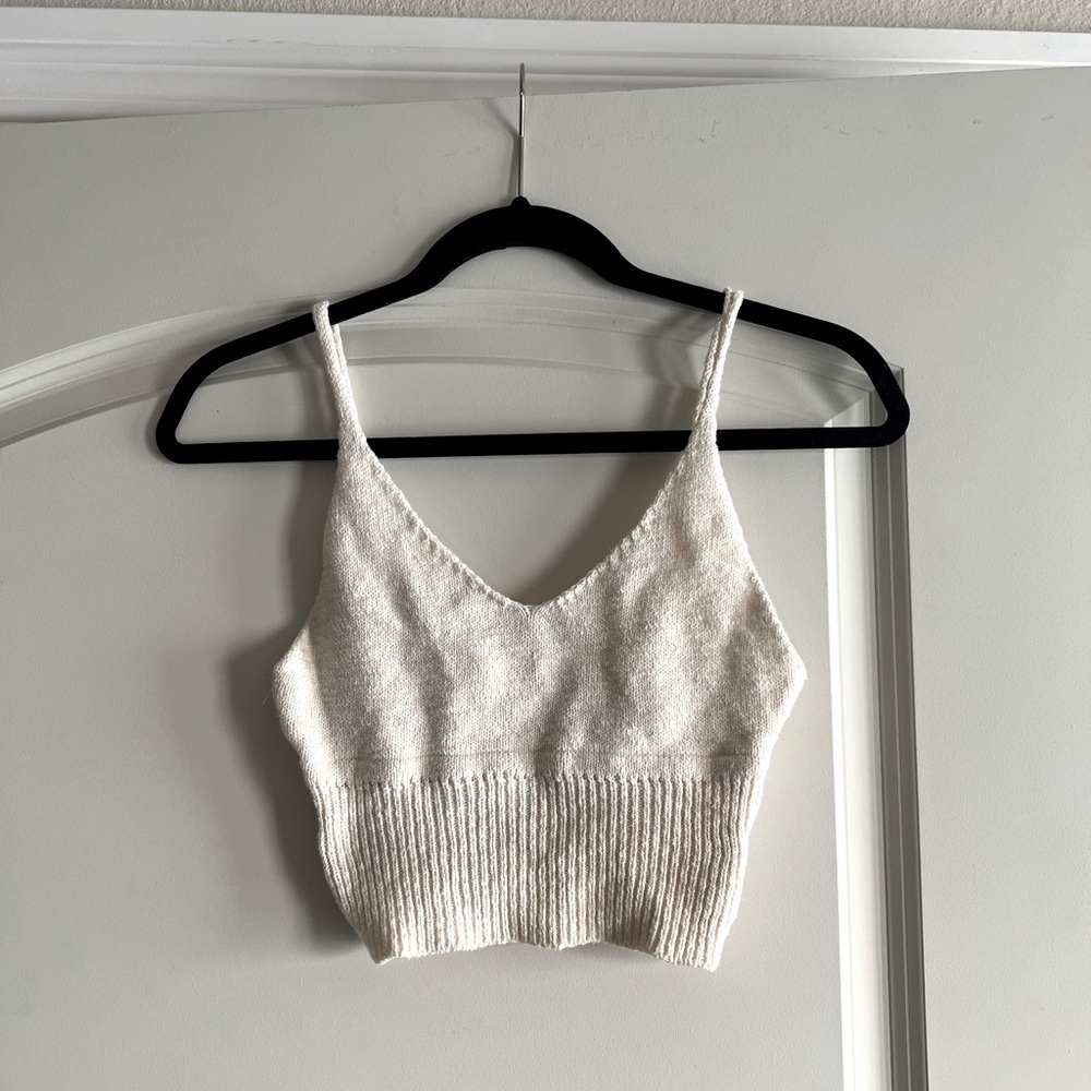 Ivory Knit Crop Top